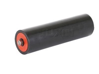 Système de rouleaux de convoyeur à revêtement en caoutchouc JUXIN, garantie de 1,5 an pour les pièces d'équipement de manutention de convoyeurs à rouleaux par gravité