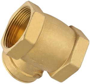 Válvula de Retención de Latón Forjado de 1 1/2 Pulgadas Roscada BSP con Tapa Interna y Solapa de Latón - Product Image 4