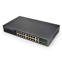 SDAPO psep3216s PSE1622GD harga pabrik penjualan terlaris 16 + 2 + 2SFP Poe Switch semua Gigabit 48V jaringan tidak dikelola PoE Switch