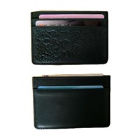 Dompet Kulit Wanita dengan Logo Hewan, Tempat Kartu Kredit, Gaya Jepang, Custom, Asli, Mewah, Tempat Kartu Embos