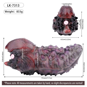 Masturbador Masculino de Silicona Líquida Suave con Diseño de Criatura de Fantasía del Otro Mundo, Sensación de Envoltura Fuerte, Masajeador de Pene, Juguete Sexual para Mayores de 18 Años - Product Image 5