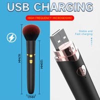 YAQU Vibrator und Massagegerät für Erwachsene, verdeckt, mit USB-Ladeanschluss, Vaginal- und Brustwarzenstimulator, Mehrfrequenzmodi, Kosmetikpinsel