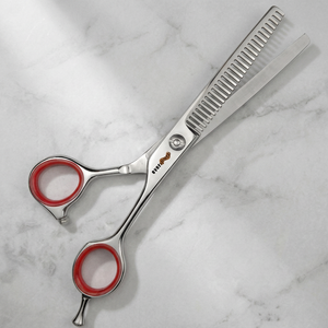 EverSharp 6-Inch Hair <b>Thinning</b> Scissors Stainless Steel Offset Handle Right-Handed With Rubber Grip Blunt Tip - Product Image 1