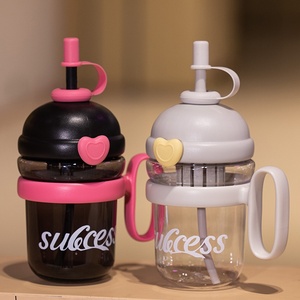 Estate 2025 stile carino bottiglia di acqua con paglia buona ventre tazza per il latte per i bambini e festa acqua bollente applicabile - Product Image 2