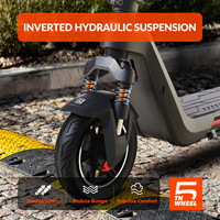 Trottinette électrique pliable pour adultes, 1200W de puissance maximale, autonomie de 40 miles, frein à tambour, E-ABS, cadre en acier