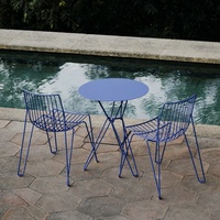 Combinaison de ferronnerie Table et chaise d'extérieur pour jardin cour balcon en plein air loisirs pour café ou thé au lait