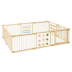 Parc de jeux pour enfants extra <span class=keywords><strong>large</strong></span> coloré parc de jeux en bois pour bébé clôture pour enfants pliable avec Lovks de sécurité - Product Image 1