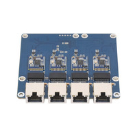 Tarjeta PCIe a 4 puertos Gigabit / 2.5G ETH (B) para Raspberry Pi 5, compatible con Raspberry Pi OS, sin controladores, Plug and Play