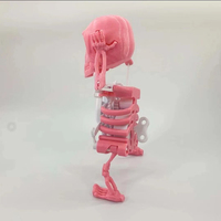 TIKTOK 3D imprimé moulé par injection crâne à bascule figurine de danse manuel drôle crâne enroulement rotatif décompression jouet créatif