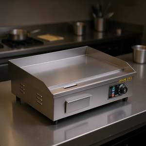 Plaque de cuisson électrique commerciale Vevor 21,06 x 11,81 pouces en acier inoxydable avec contrôle de température réglable et surface de cuisson entièrement plate - Product Image 2