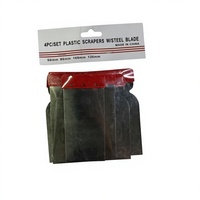 Ensemble de grattoirs industriels robustes 4-en-1, en fer aiguisé, avec manche en plastique, largeurs assorties, pour la construction, le bricolage, l'artisanat et le décapage d'adhésifs