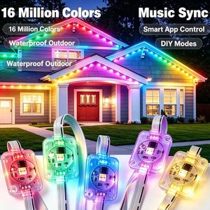 Outdoor Permanent Christmas Light IP68 Connect Rgb DC48V Permanent Holiday Light Waterproof Pixel <b>Led</b> Lighting Decoration - Product Image 4