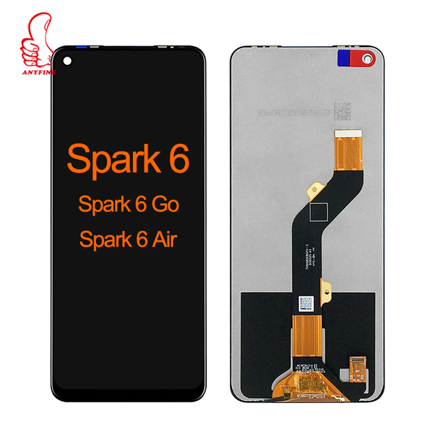 For Tecno Spark 6 KE7 6 Air KE6 6 GO KE5 Touch Screen Glass Lcd Display Assembly