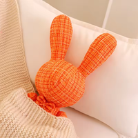 Lapin de Pâques en peluche poupée jouets tissu à carreaux en peluche lapin fille cadeaux Floral coloré doux beau cadeau