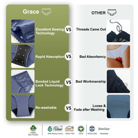 Culottes menstruelles OEM respirantes, sous-vêtements menstruels absorbants, culotte menstruelle très absorbante, culotte menstruelle pour femmes