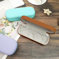 Étui à lunettes en cuir PU coloré exquis, le plus vendu, avec logo personnalisé, pour rangement de lunettes optiques, boîte rigide pour lunettes