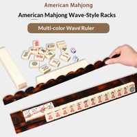 Support de Mahjong en Acrylique Marque Leti, à Fixation Magnétique, Couleur Écaille de Tortue Américaine, Règle de Mahjong Juif