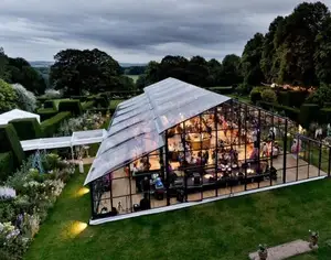 Tenda di lusso trasparente per esterni con dimensioni personalizzate per festa nuziale tenda esterna per eventi grande tenda in vendita