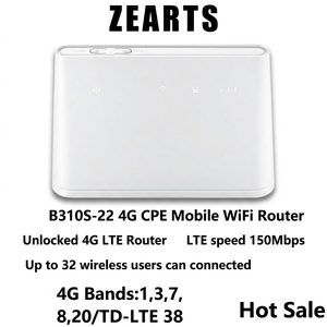 HKCC Unlocked B310s-22 LTE CPE 4G 300Mbps Dual-Band Wireless <b>Router</b> White Open-Box SIM Slot 2 Antennas Firewall QoS 4 LAN Ports - Product Image 1