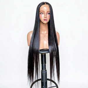 Peluca de Cabello Virgen Vietnamita con Frente de Encaje HD Transparente, Liso Sedoso, Largo, Color Personalizable, Sin Enredos - Product Image 1
