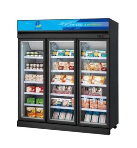 Kulkas Supermarket tampilan minuman kulkas, kulkas pintu kaca tampilan tegak kulkas lemari es