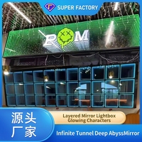 Miroir mural infini personnalisé, miroir infini 3D, miroir vidéo lumineux LED, miroir abysse mural pour bar, enseigne néon, nouveau style