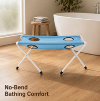 Hamac et support de bain classiques en tissu pour toilettage et nettoyage des animaux de compagnie, style Pékin, avec fonctions anti-griffures et anti-morsures pour chiens et chats