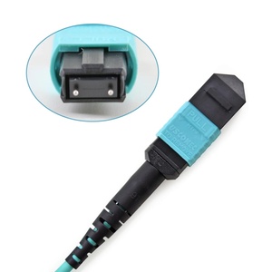 כבל סיב אופטי רב-מצבי (מולטימוד) MTP MPO OM4 באורך 10 מטר, 12 סיבים, בעל דירוג Plenum (OFNP) עבור מרכזי נתונים 40G/100G - Product Image 1