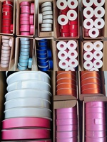 Ruban en satin polyester 100% pour emballage cadeau de Noël, 25 mm, 100 yards par rouleau
