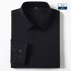 Polo a maniche lunghe da uomo in seta bianca di alta qualità, personalizzabile, anti-piega e traspirante, ideale per occasioni formali e <span class=keywords><strong>business</strong></span>. - Product Image 2