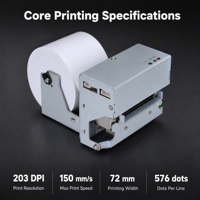Module d'imprimante thermique intégré pour kiosque, 80 mm, 203 DPI, coupe automatique, haute vitesse, 150 mm/s, USB + Série, en gros, en stock