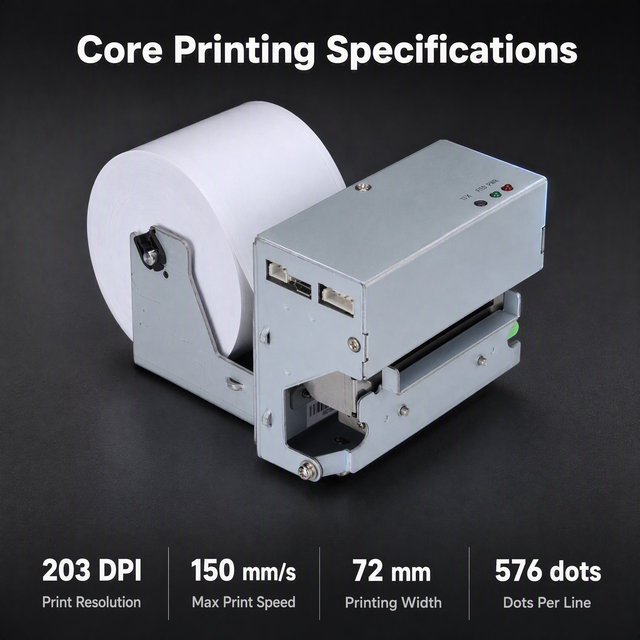 Wholesale 80mm 203DPI Auto Cutter High Speed Embedded Thermal Receipt Kiosk Panel Printer Module 150mm/s USB+Serial Stock