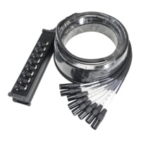 Joinaudio Boîtier de scène professionnel équilibré à 8 canaux Câble d'extension XLR DMX à 3 broches Câble serpent multicœur 25 pieds 40 pieds (JFAB8)