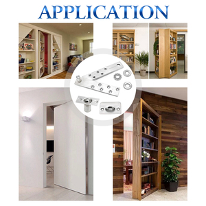 Có thể điều chỉnh 360 độ <span class=keywords><strong>pivot</strong></span> bản lề Hidden Heavy Duty xoay 100kg thép không gỉ cho lối vào cửa gỗ - Product Image 4