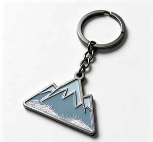 Llavero Metálico de Montaña, Anillo para Llaves Esmaltado, Porta Llaves Triangular para Camping, Senderismo, Recuerdo, Regalo - Product Image 2
