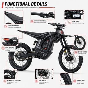 <span class=keywords><strong>Moto</strong></span> électrique homologuée UE 2026 Arctic Leopard XE L1E-B, <span class=keywords><strong>Enduro</strong></span> homologuée pour la route, batterie 74V 60Ah, puissance de pointe 4kW - Product Image 6