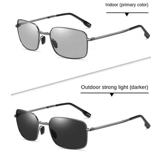 <span class=keywords><strong>Lunettes</strong></span> de Soleil Carrées Photochromiques Pliantes pour Hommes, Monture Métallique, Polarisées pour la Conduite et l'Extérieur - Product Image 5