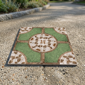 Carreaux de sol extérieurs en porcelaine vitrifiée rustique antidérapants numériques 40x40cm, 12mm, haute résistance - Product Image 5