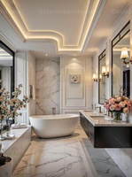 Service de conception 3D pour toute la maison, solution de salon contemporain de luxe, plan de décoration de villa personnalisé