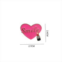 Broches de Esmalte Chapados en Oro con Forma de Labios Rosados y Ojos de Corazón, Creativos, Significativos y Potentes, para Mujeres Valientes, Venta al por Mayor
