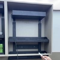 Armoire de levage électrique panier coulissant style tiroir panier à épices armoire cachée support de stockage à double couche