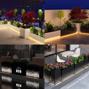 Banc de jardin modulaire intégré HX01 avec jardinière, pour terrasse extérieure, siège de repos, mobilier décoratif pour aménagement paysager commercial - Product Image 6