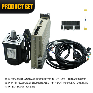 60CST hltnc 400W 1.3N 80CST 750W 2.4N 3000RPM 220V AC Servo Motor พร้อมแม่เหล็กเข้ารหัส C30 L15A L20A 7A ไดรฟ์สำหรับเครื่องแกะสลัก CNC - Product Image 4