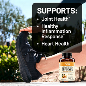 Cápsulas de Cúrcuma Orgánica ODM con Curcumina 2250mg, 180 Unidades, con Jengibre Orgánico y BioPerine, Suplemento Dietético Vegano - Product Image 4