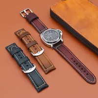 Vintage italienisches Leder armband 20mm 22mm 24mm 26mm Uhren zubehör Armband Uhren armbänder