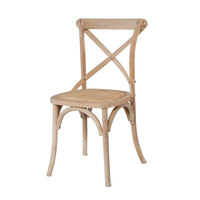 Chaise d'événement empilable ZDY-50 populaire à dossier croisé en résine imitation bois pour la location