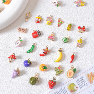 Dijes de Frutas Esmaltados, Lindos Dijes 3D de Manzana, Mango, Durian, Naranja, Plátano, Uva, Fresa, Piña, <span class=keywords><strong>Pitaya</strong></span> y Cereza - Product Image 1