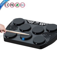 Percussion Instrument Practice Drum Pad with Stand Electronic Drums Musical Instrument