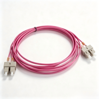 Cordon de brassage fibre optique duplex personnalisé monomode OS2 9/125um LC vers SC 2 fibres, fabriqué par le fabricant