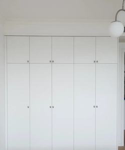 Armario doble de estilo moderno con material de puerta de MDF de diseño en línea para muebles de dormitorio de hogar o hotel para uso en apartamentos - Product Image 5